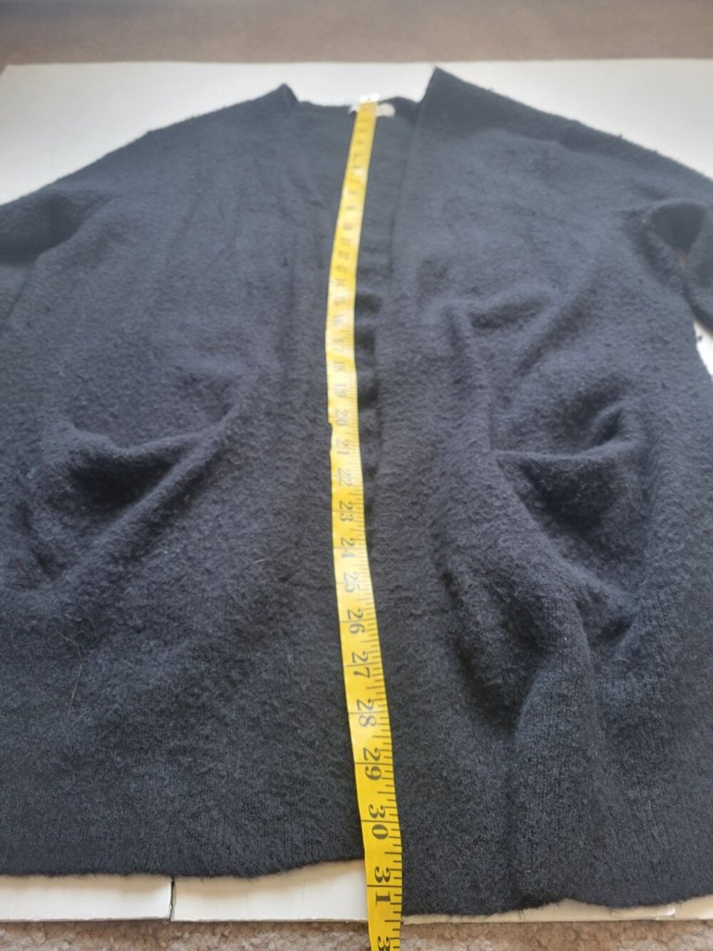 Madewell Black Long Sleeve Open Pocket Cardigan Size L Merino Wool Everyday Wear - Picture 10 of 12